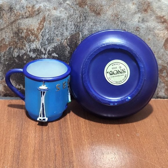 VTG SNCO Miniature Decorative Seattle Plate & Mug Set 1999 - Picture 3 of 11